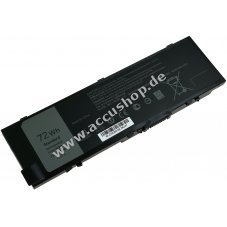 Accu passend fr Laptop Dell Precision 15 7510 Serie, 17 7710 Serie, Typ 0FNY7 u.a.