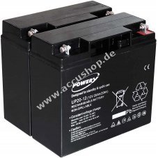 Powery Blei-Gel Akku fr USV APC Smart-UPS 1500 20Ah (ersetzt auch 18Ah)