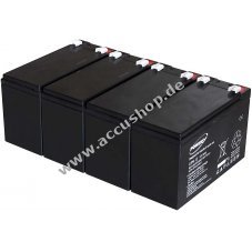 Powery Blei-Gel-Akku fr USV APC Smart-UPS RT 1000 Marine 9Ah 12V (ersetzt auch 7,2Ah / 7Ah)