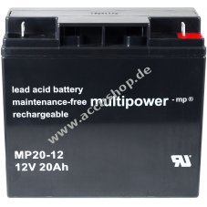Powery Bleiaccu (multipower) fr USV APC Smart-UPS SMT1500I 20Ah (ersetzt auch 18Ah)