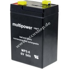 Powery Ersatzaccu fr APC RBC1 6V 5Ah (ersetzt auch 4,5Ah 4Ah)