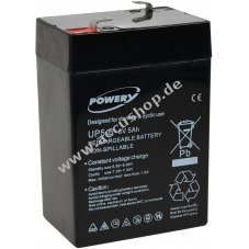 Powery Bleiaccu -Ersatz fr FIAMM Typ FG10451 6V 5Ah