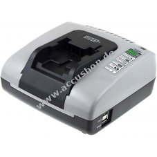Powery Akku-Ladegert mit USB fr Black & Decker Rasentrimmer LST1018