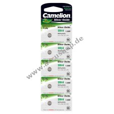 Camelion Silberoxid-Knopfzelle SR44  G13 LR44 357 A76 5er Blister