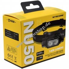 Nitecore NU50 LED Kopflampe, Stirnlampe, Headlamp, USB-C, max. 1400 Lumen