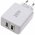 goobay 28W USB-A QC Dual-Schnellladegert - 2 Ports, Quick Charge 3.0, wei kompakt