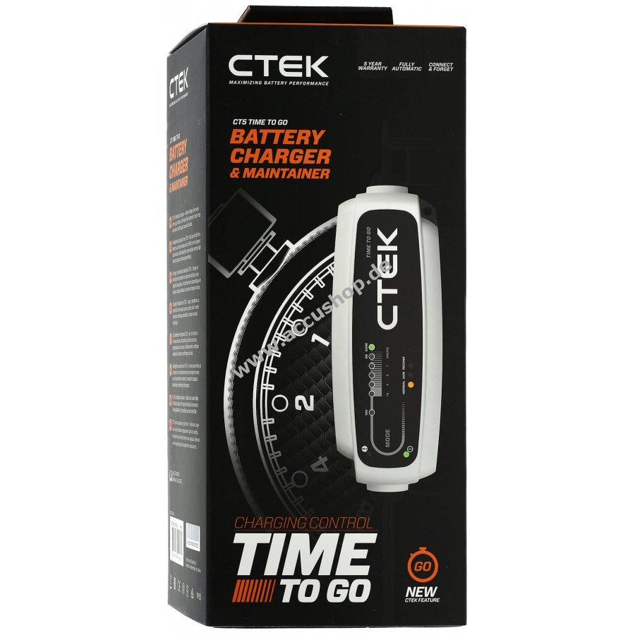 CTEK CT5 Time To Go - 12V/5,0A Ladegerät - Neuheit - Anzeige der